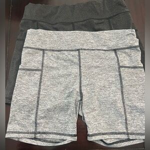 SHEIN Contrast Stitch Biker Shorts with Phone Pocket Set of 2